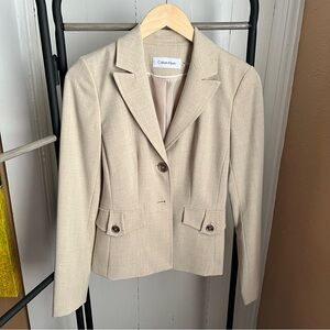 Calvin Klein Women's tan suit jacket